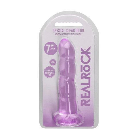 RealRock - Dildo z przyssawką karbowane 17 cm