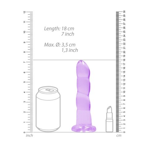 RealRock - Dildo z przyssawką karbowane 17 cm