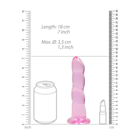 RealRock - Dildo z przyssawką karbowane 17 cm