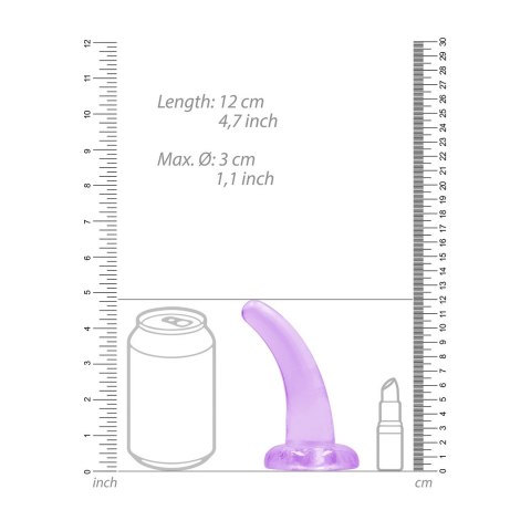 RealRock - Dildo z przyssawką zakrzywione 11,5 cm