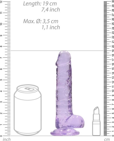 RealRock - Realistyczne dildo z jądrami 18 cm