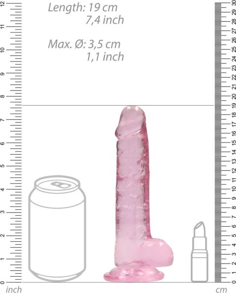 RealRock - Realistyczne dildo z jądrami 18 cm