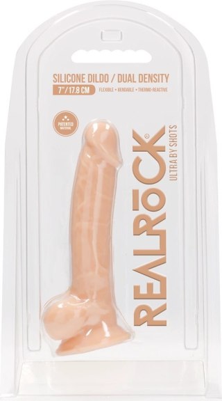 RealRock - Silikonowe dildo z jądrami 18 cm