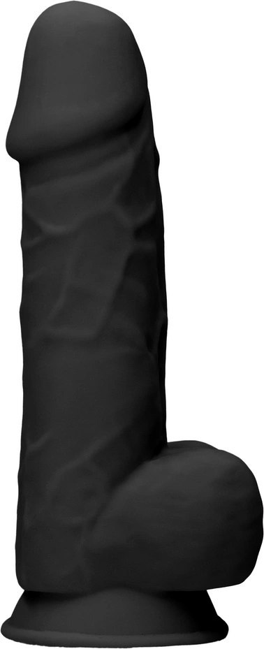 RealRock - Silikonowe dildo z jądrami 21,6 cm