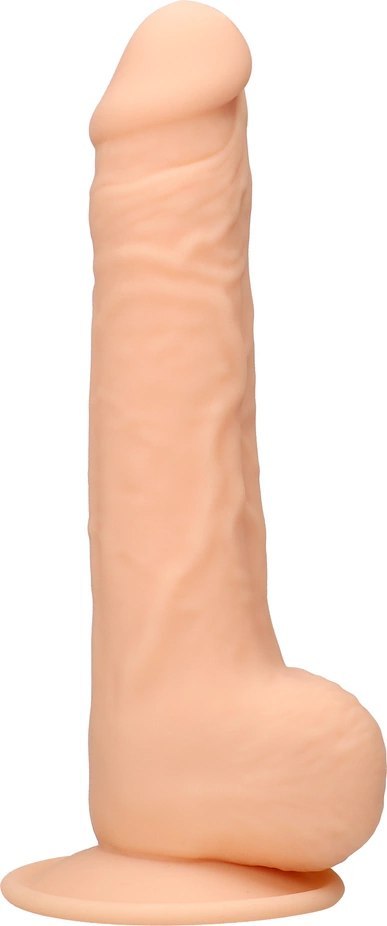 RealRock - Silikonowe dildo z jądrami 24 cm