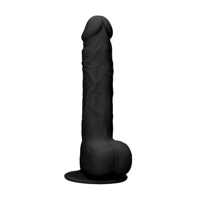 RealRock - Silikonowe dildo z jądrami 24 cm