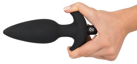 Wibrująca Wtyczka Analna Z Uchwytem Duża(17cm) - Black Velvets