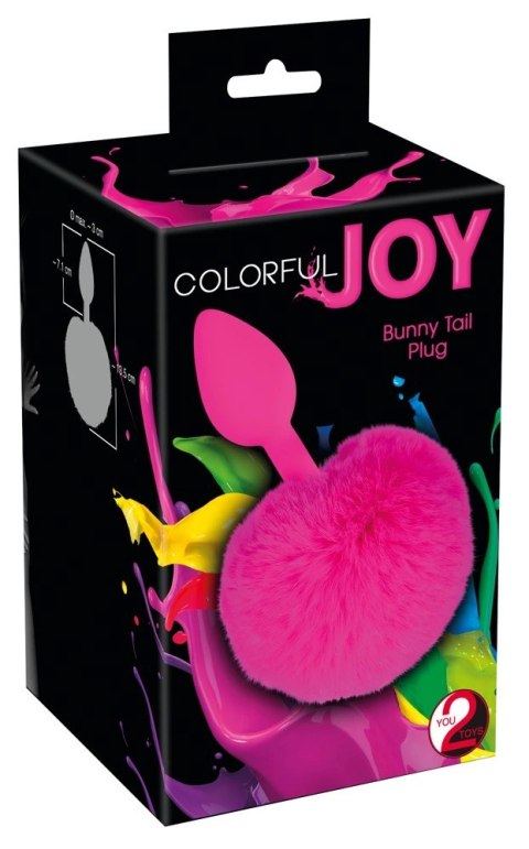 Colorful Joy - Korek Analny Z Ogonkiem Króliczka Różowy