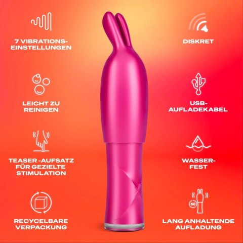 Durex Bunny 2in1 Vibrator - Wibrator Z Nakładką Króliczka Różowy