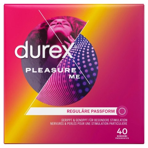 Durex Pleasure Me - Prezerwatywy Z Rowkami Do Stymulacji 40 szt