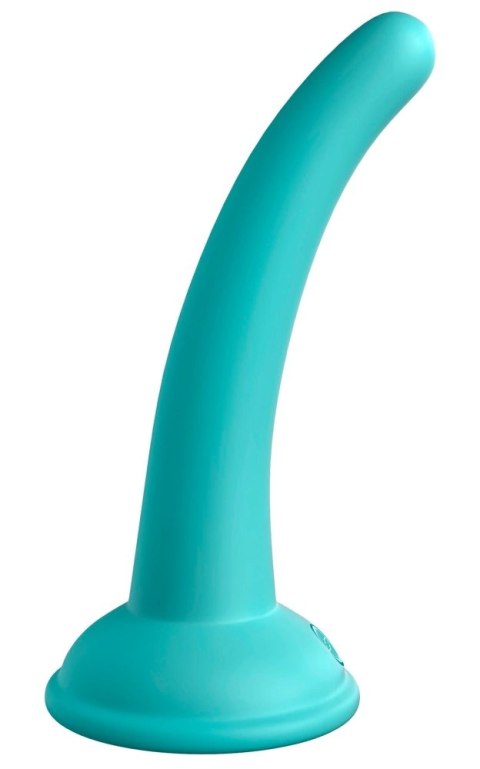 Dillio Platinum - Miękkie Silikonowe Dildo Zakrzywione Curious Five 14,6 cm Turkusowe