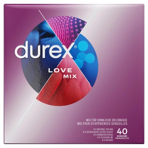 Durex - 40 Prezerwatyw Love Mix 5 Różnych Odmian