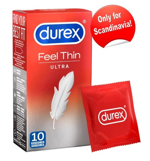 Durex Feel Thin - Prezerwatywy 20% Cieńsze 10szt