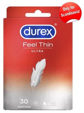 Durex Feel Thin - Prezerwatywy 20% Cieńsze 30szt