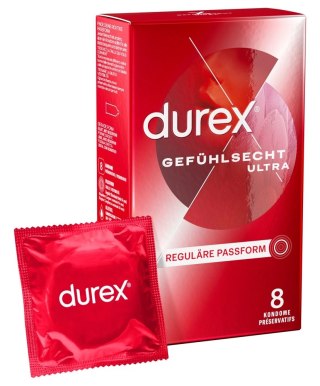 Durex - Prezerwatywy Lateksowe 20% Cieńsze Gefühlsecht Ultra 8 szt