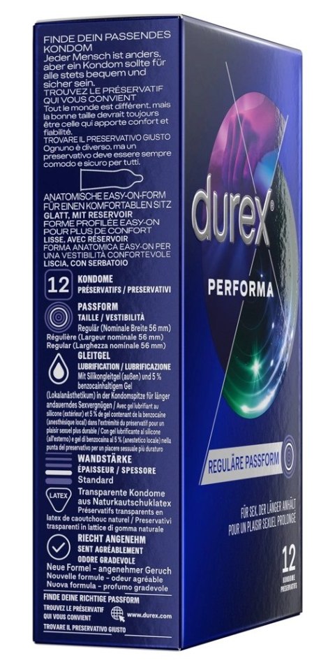 Durex - Prezerwatywy Zapewniające Dłuższy Seks Performa 12 szt