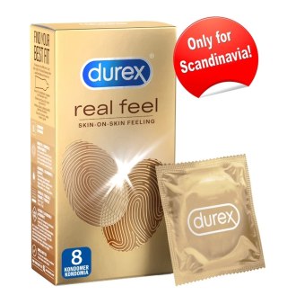 Durex Real Feel - Prezerwatywy Pozbawione Lateksu 8szt