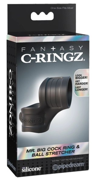 Fantasy C-Ringz- Pierścień Na Penisa I Jądra Wzmocniona Erekcja Czarny