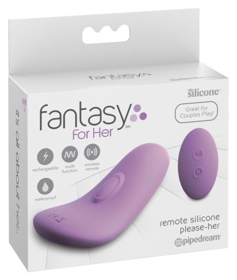 Fantasy For Her - Wibrator Płaski Ze Stymulacją Łechtaczki 9cm