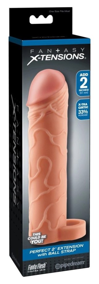 Fantasy X-Tensions - Nakładka Na Penisa 33% Większy Penis +5.1cm Cielisty 19cm