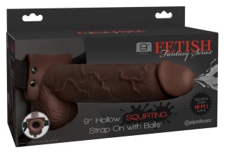 Fetish Fantasy Series - Strap-On Z Naturalnym Dildo Z Wytryskiem 25,4 Brązowe