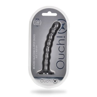 Ouch! - Silikonowe dildo G-Spot z koralikami - 16,5 cm