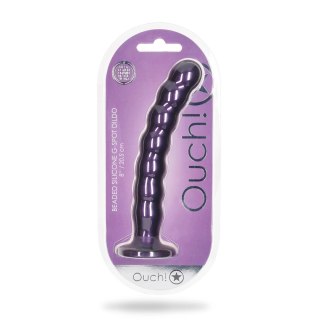 Ouch! - Silikonowe dildo G-Spot z koralikami - 20,5 cm