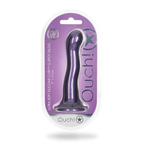 Ouch! - Ultra miękkie silikonowe dildo Curvy G-Spot - 17 cm