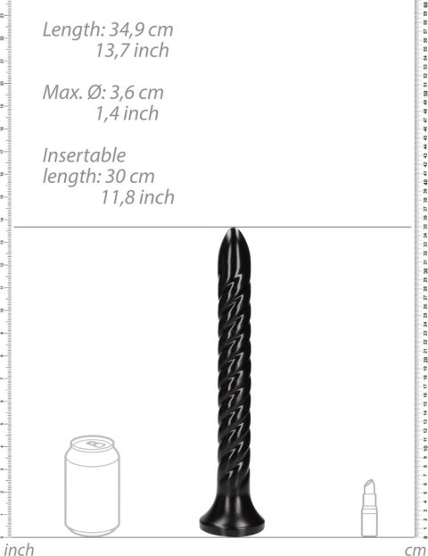 Ouch! - Wąż analny drobno - prążkowany - 20''/30 cm