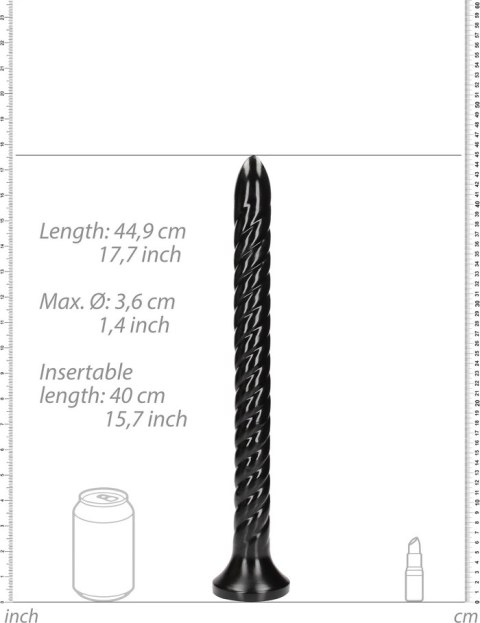 Ouch! - Wąż analny drobno - prążkowany - 20''/40 cm