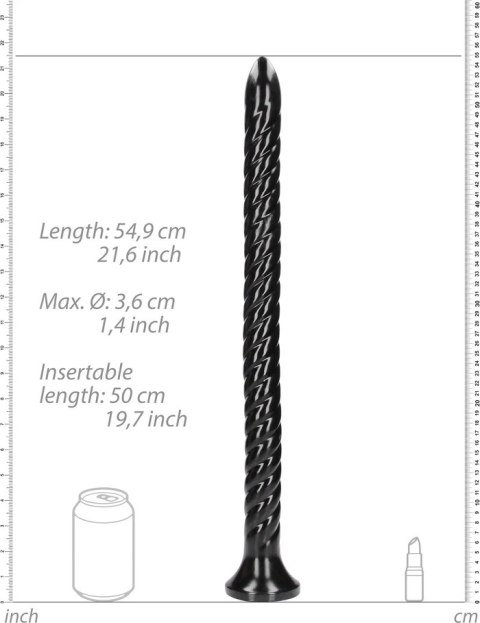 Ouch! - Wąż analny drobno - prążkowany - 20''/50 cm