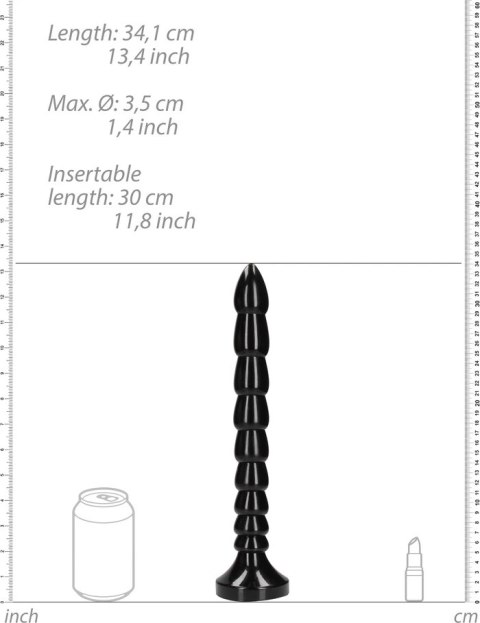 Ouch! - Wąż analny z wypustkami - 30 cm