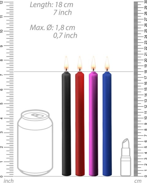 Ouch! - Świece woskowe do drażnienia - 4 sztuki - duże