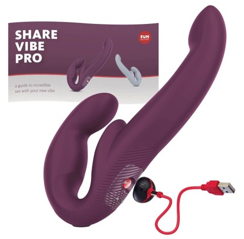 Fun Factory - Podwójne Dildo Z Wibracjami Share Vibe Pro Cool Fioletowe