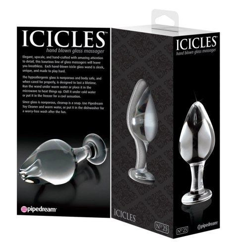 Icicles - Ekskluzywny Szklany Korek Idealny Do Masażu