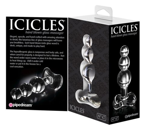 Icicles - Szklany Kulkowy Korek Idealny Do Masażu