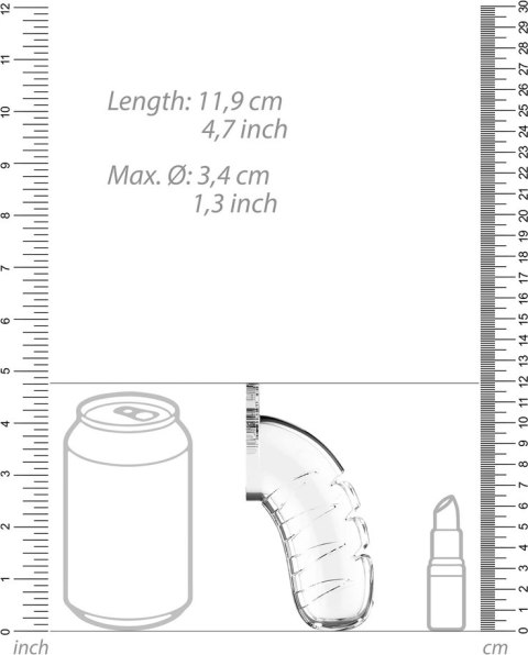 Klatka na penisa z rozszerzaczem cewki 11,5 cm - Chastity Urethral