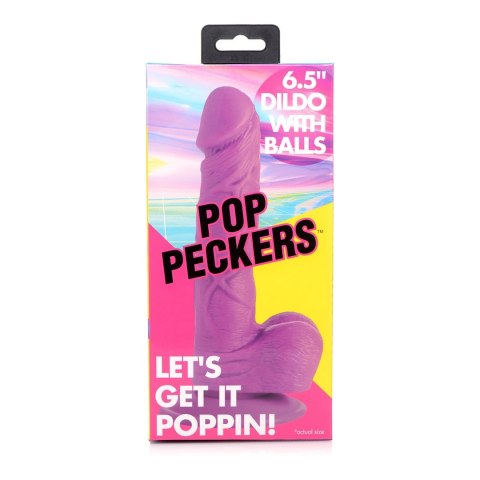 XR Brands - Realistyczne dildo z jądrami POP - 16,5 cm