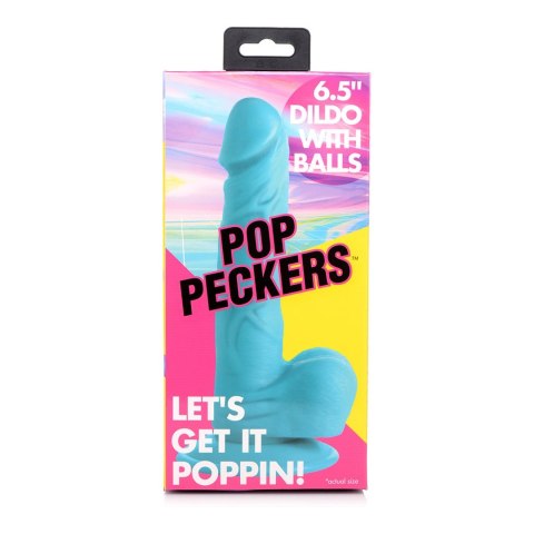 XR Brands - Realistyczne dildo z jądrami POP - 16,5 cm