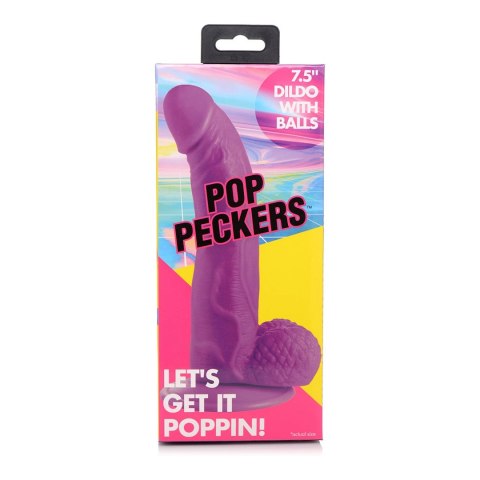 XR Brands - Realistyczne dildo z jądrami POP - 19 cm