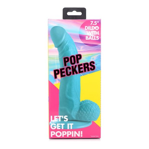 XR Brands - Realistyczne dildo z jądrami POP - 19 cm