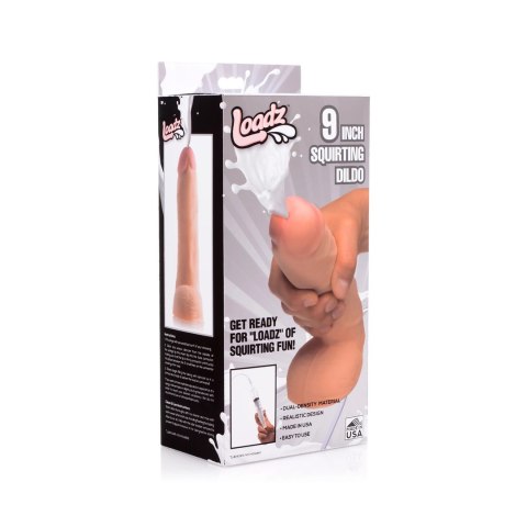 XR Brands - Realistyczne, podwójne dildo tryskające - 18 cm