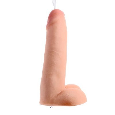 XR Brands - Realistyczne, podwójne dildo tryskające - 20,5 cm