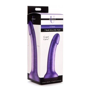 XR Brands - Metalowe, silikonowe dildo - 17,8 cm