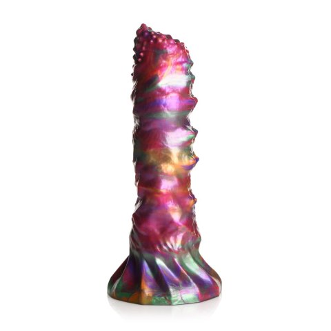 XR Brands - Silikonowe dildo z jądrami Larwa