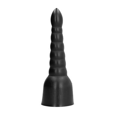 All Black - Dildo, rożek 34 cm