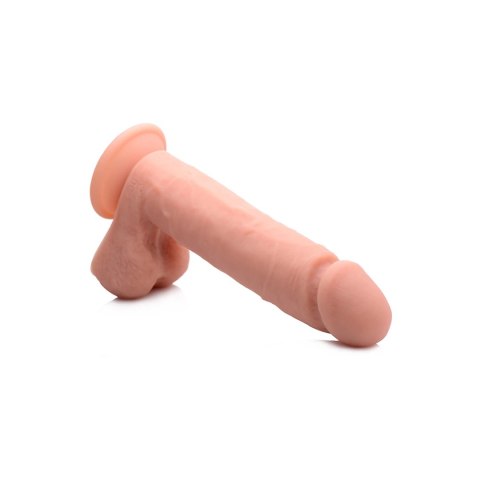 Curve Toys - Wibrujace dildo z jądrami - silikonowe z pilotem zdalnego sterowania - 23 cm