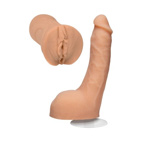 Doc Johnson - Realistyczne dildo 20 cm + masturabator cipka