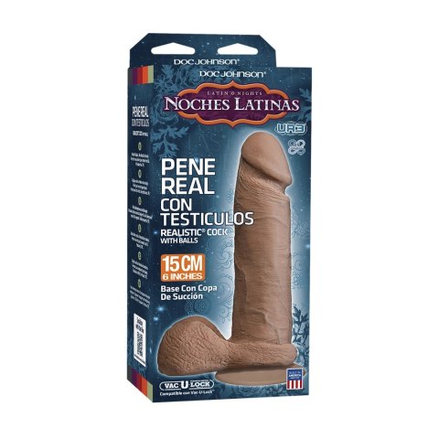 Doc Johnson - Realistyczne dildo z jądrami Ultraskyn 15 cm