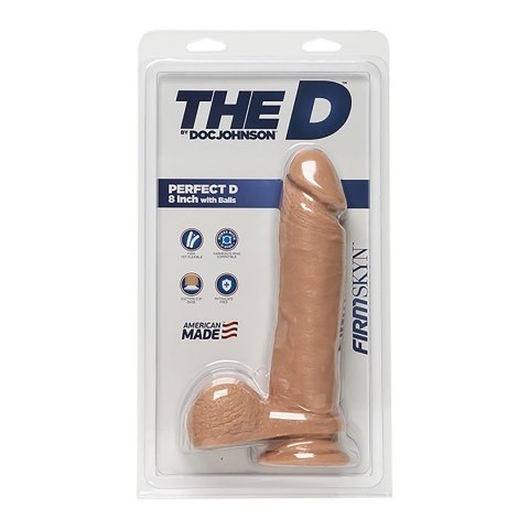 Doc Johnson - Realistyczne dildo z jądrami Perfect 20 cm